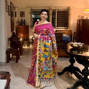 Raasrangini – Hand-Painted Kalamkari Saree